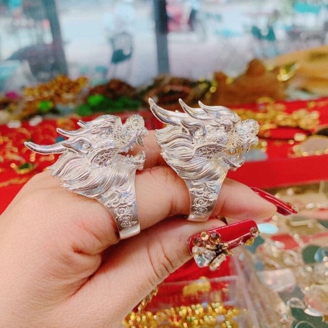NHẪN RỒNG PHÚ LÊ BẠC TA CAO CẤP 925 KHÔNG PHAI MÀU