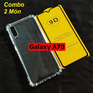 ComBo Bộ ốp lưng chống sốc kính cường lực phủ màn hình Samsung Galaxy A70