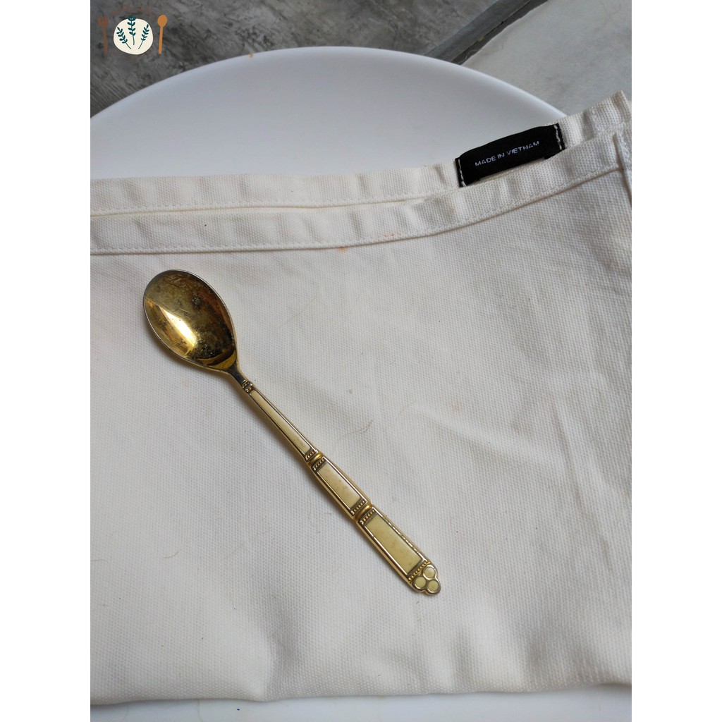 Bộ muỗng nĩa inox golden vintage 2hand 5 món