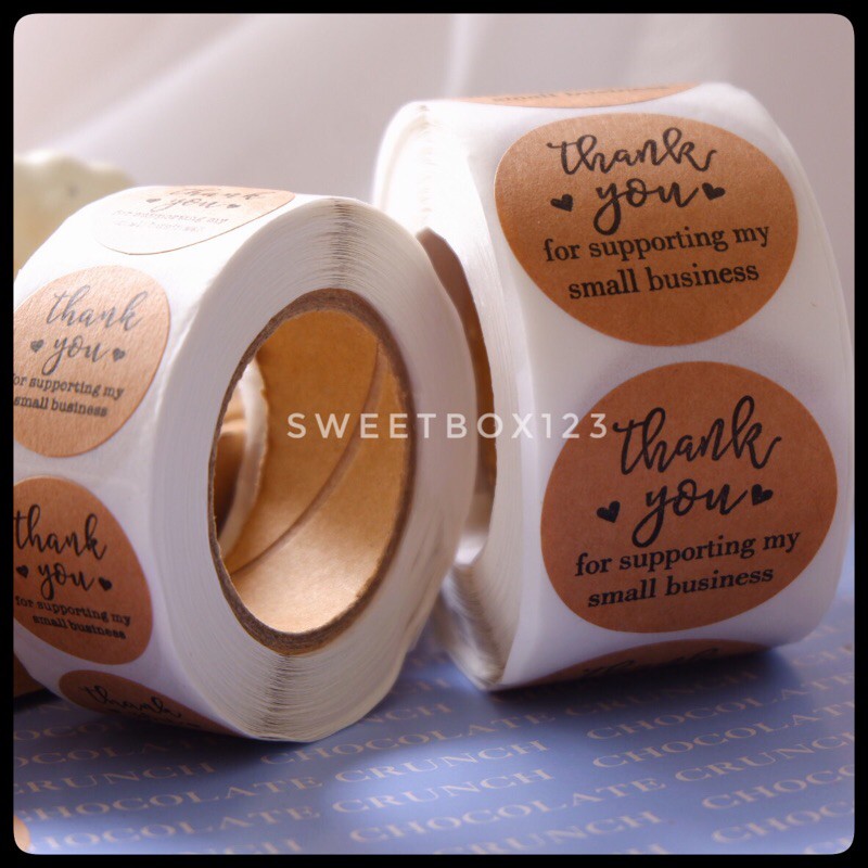 Nhãn Dán Cuộn Sticker Thank you 500 Miếng Dán Hàng - Tem Cám Ơn Khách Hàng Tự Dính