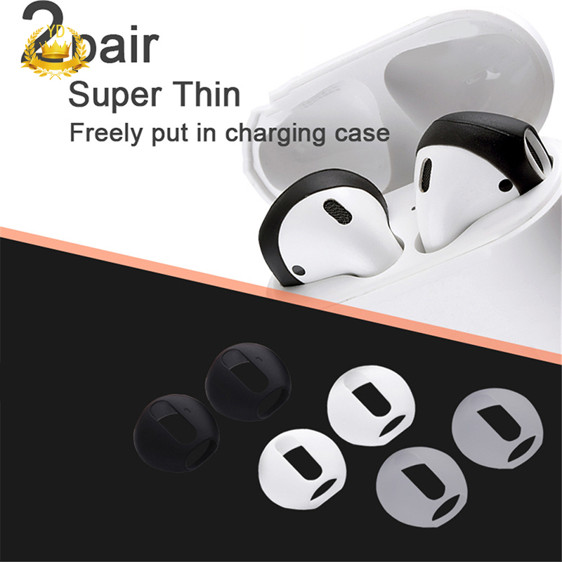 Nút Bịt Tai Nghe Bằng Silicone Siêu Mỏng Chống Bụi Cho Airpods 2