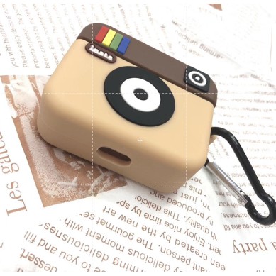 Vỏ Bảo Vệ Hộp Sạc Tai Nghe AirPods 1/2 pro Không Dây Chất Liệu Silicon Mềm Hình Máy Ảnh Dễ Thương Sáng Tạo