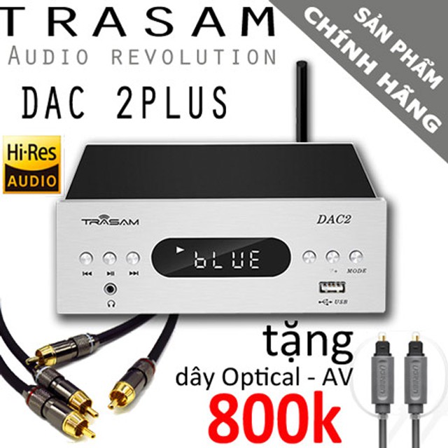 DAC 2 PLUS DAC NGHE NHẠC BLUETOOTH 192KHZ/24BIT - TẶNG DÂY RCA & OPTICAL