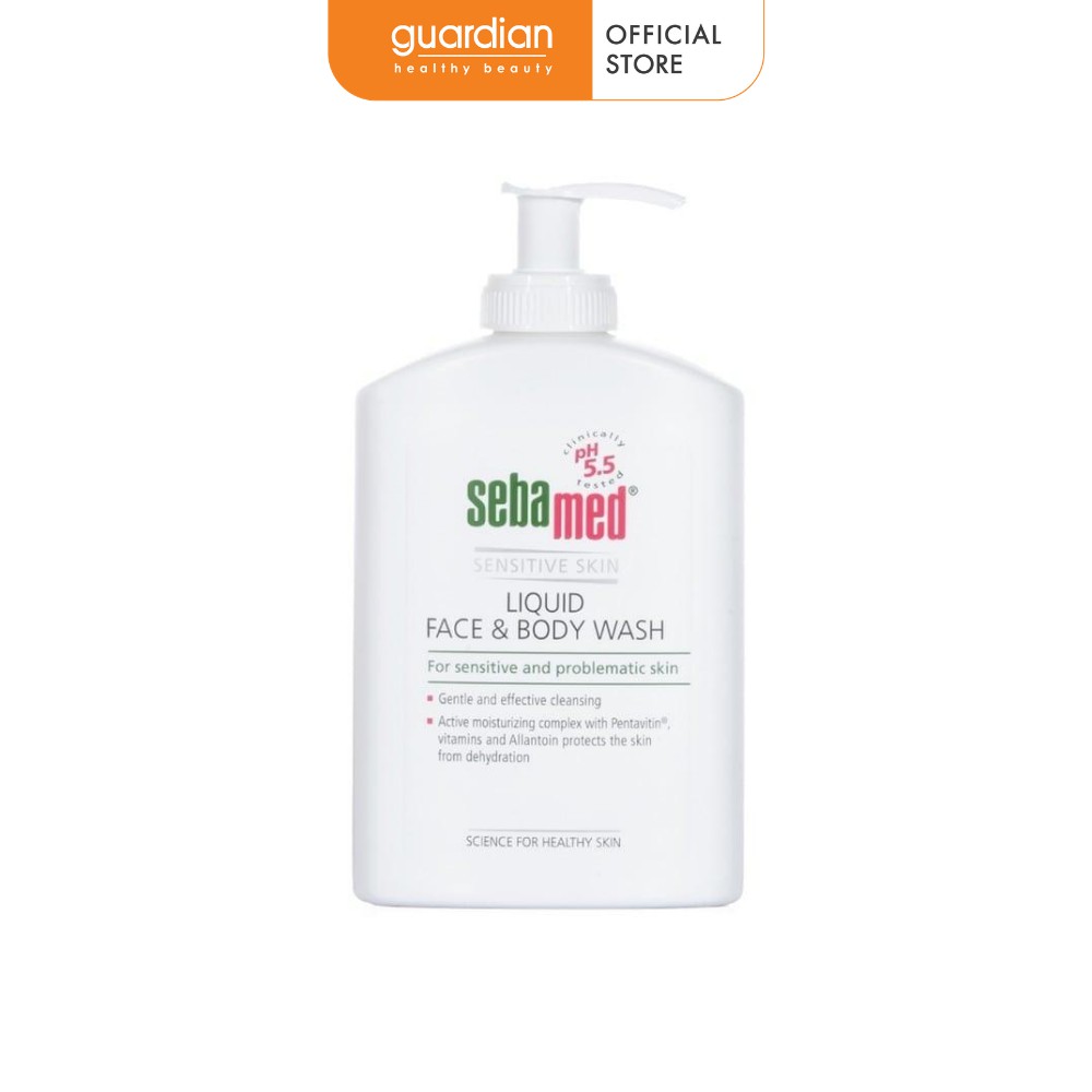 Sữa rửa mặt và tắm toàn thân cho da nhạy cảm Sebamed Liquid Face & Body Wash 300ml