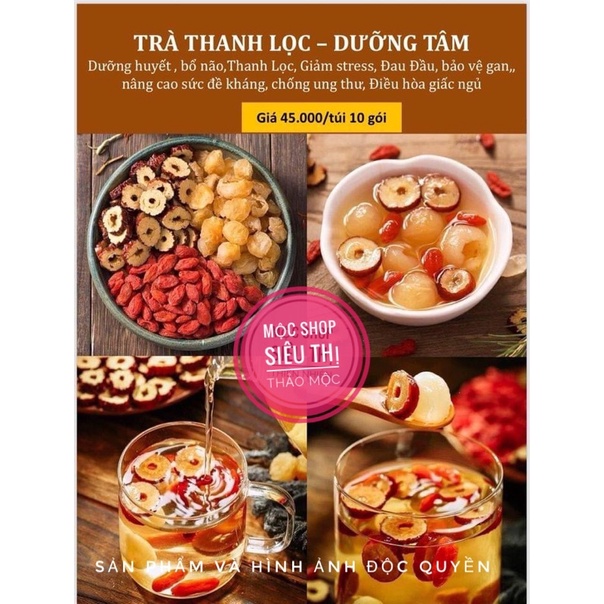 TRÀ THANH LỌC- DƯỠNG TÂM(Long nhãn-kỳ tử-Táo đỏ)