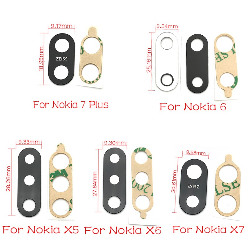 Set 2 Miếng Dán Bảo Vệ Camera Sau Điện Thoại Nokia 5 6 8 7 Plus X5 X6 X7