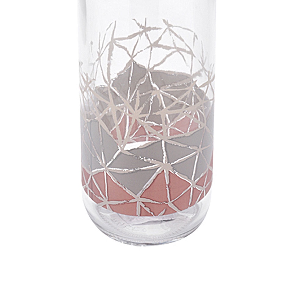 Bình Đựng Nước Bằng Thủy Tinh Họa Tiết Hình Học Sức Chứa Lớn