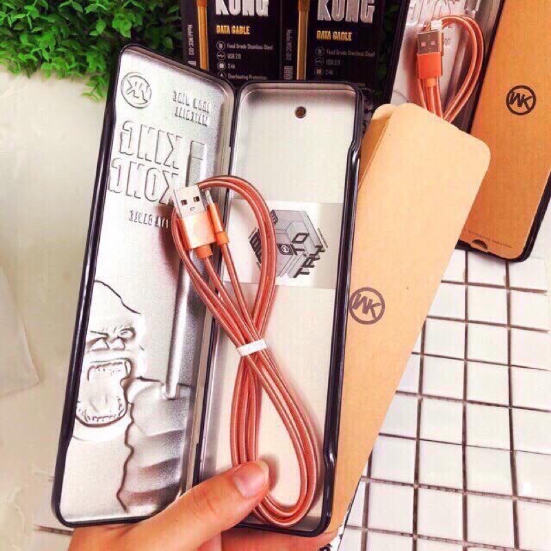 Cáp sạc nhanh thương hiệu kingkong dây thép cực bền