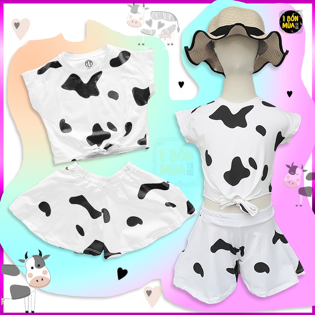 🎁Bộ Bò Sữa Bé Gái - Shop Bốn Mùa