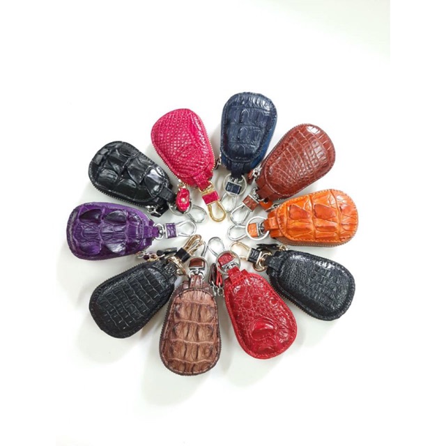 MÓC KHÓA XE HƠI DA CÁ SẤU THẬT 100%