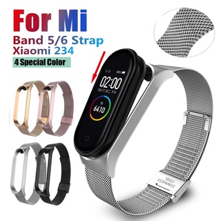 Dây đeo thay thế chất liệu kim loại cho Xiaomi Mi Band 5 6 3 2
