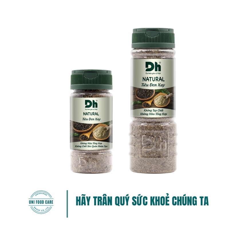 Hũ Natural Tiêu Đen Xay - Thương hiệu DH Foods