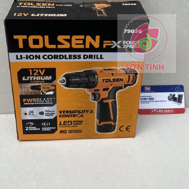 Máy khoan pin 12V Tolsen 79036