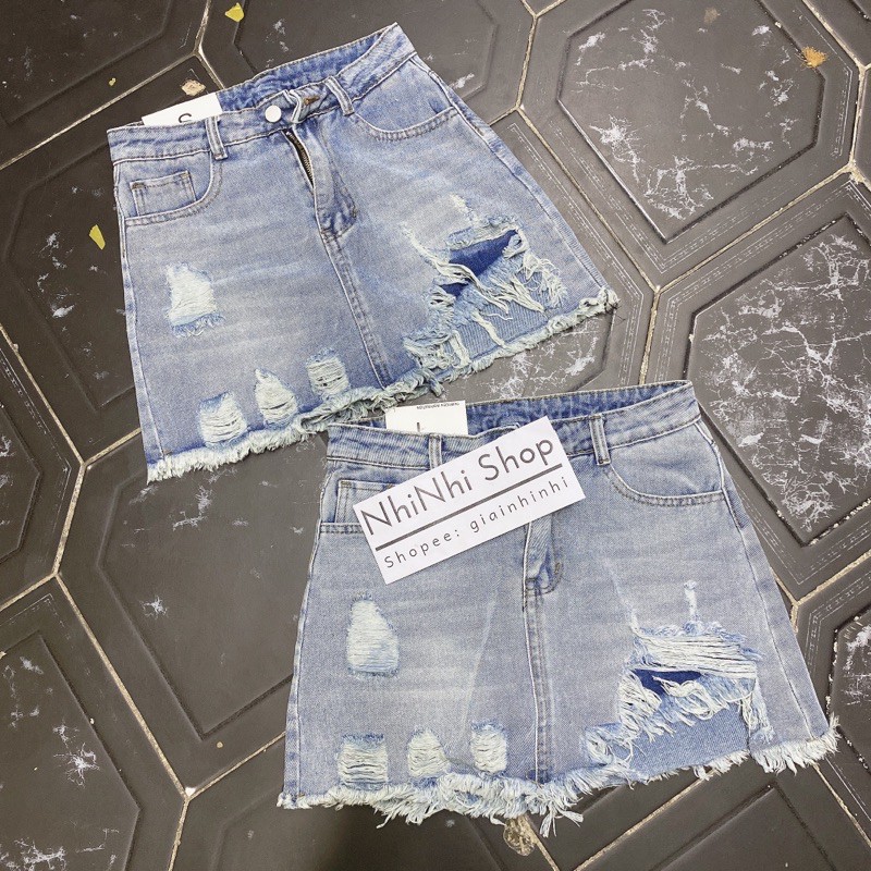 Chân váy bò rách siêu đẹp QS3019- NhiNhi shop | BigBuy360 - bigbuy360.vn