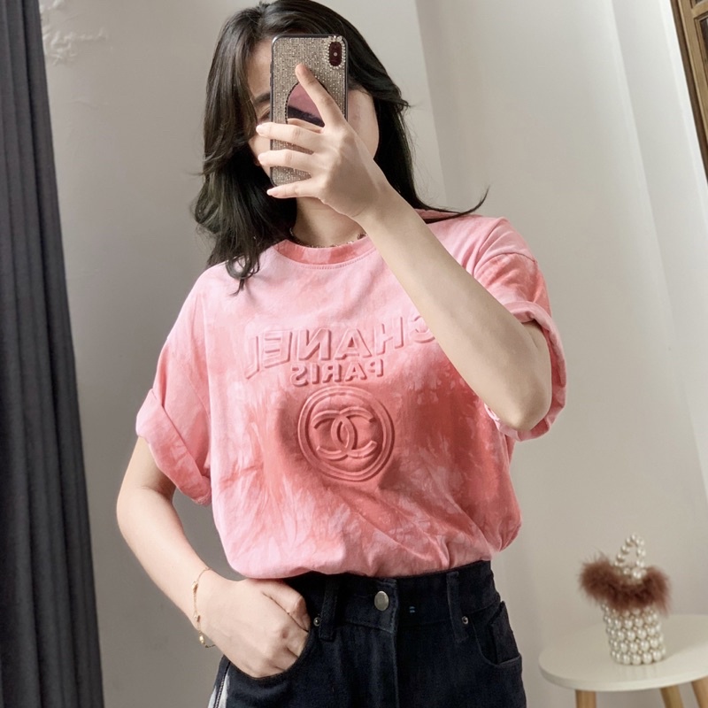 Áo phông loang dáng rộng tay lỡ unisex Áo thun nam nữ