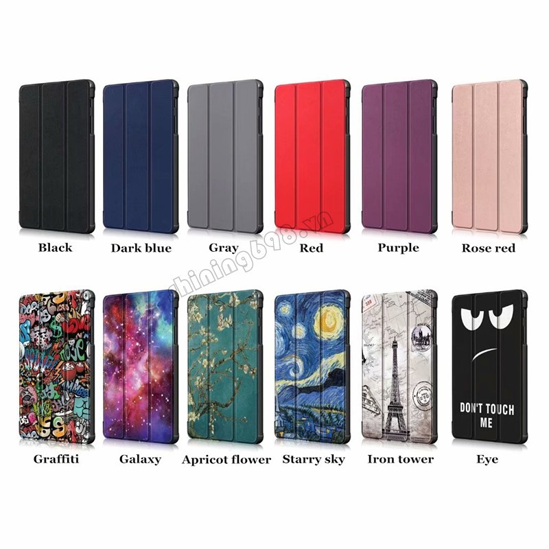 Coloured drawing flip leather Case Samsung Galaxy Tab A 8.0 2019 T290 T295 SM-T295 ultra-thin Shockproof Fold stand Tablet cover