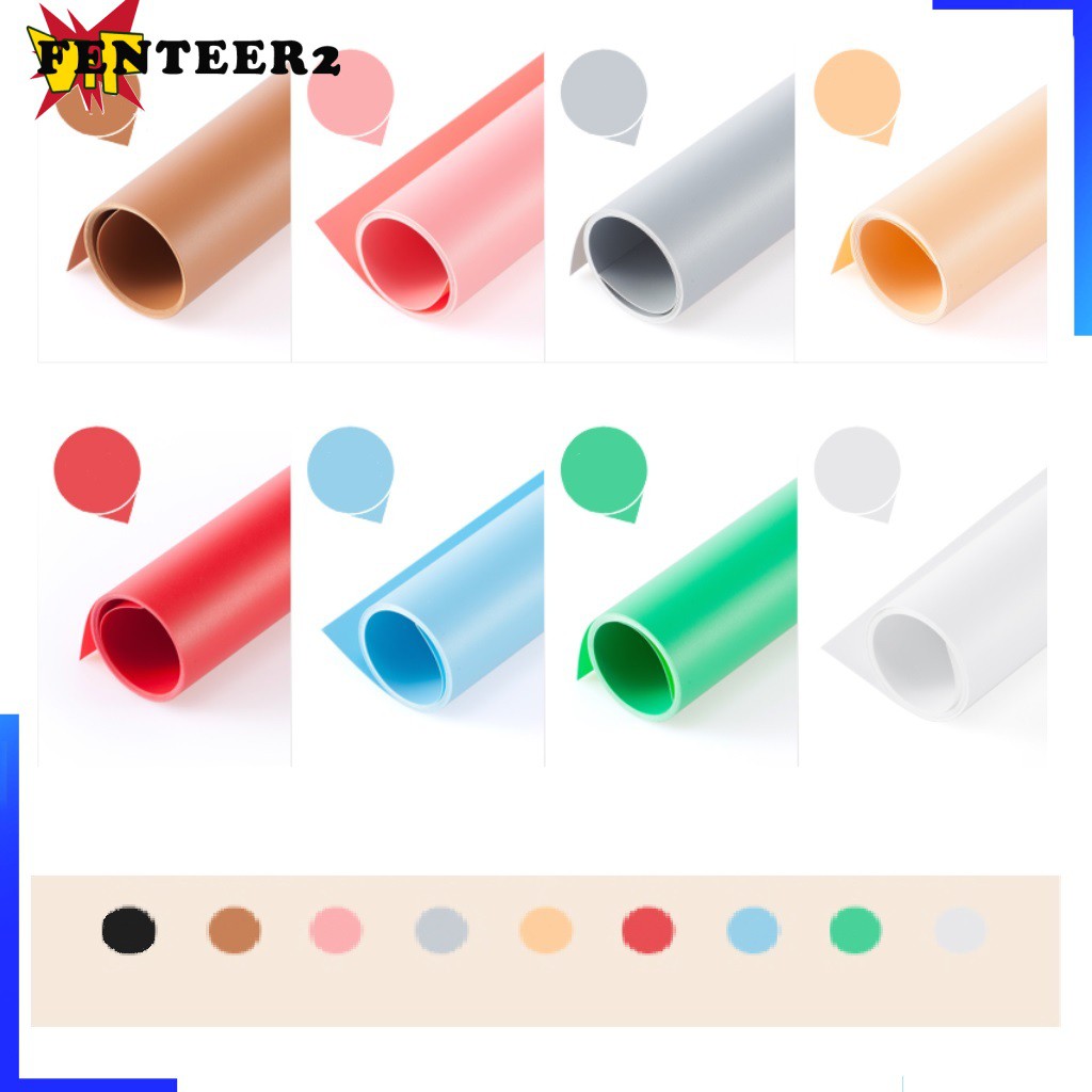 Tấm Phông Nền Chụp Ảnh Màu Trắng Bằng Pvc Chống Thấm Nước Fenteer2 3c 50cm50cm