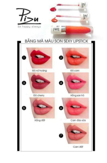 SON KEM LÌ SIÊU CAO CẤP PIZU SEXY LIPSTICK