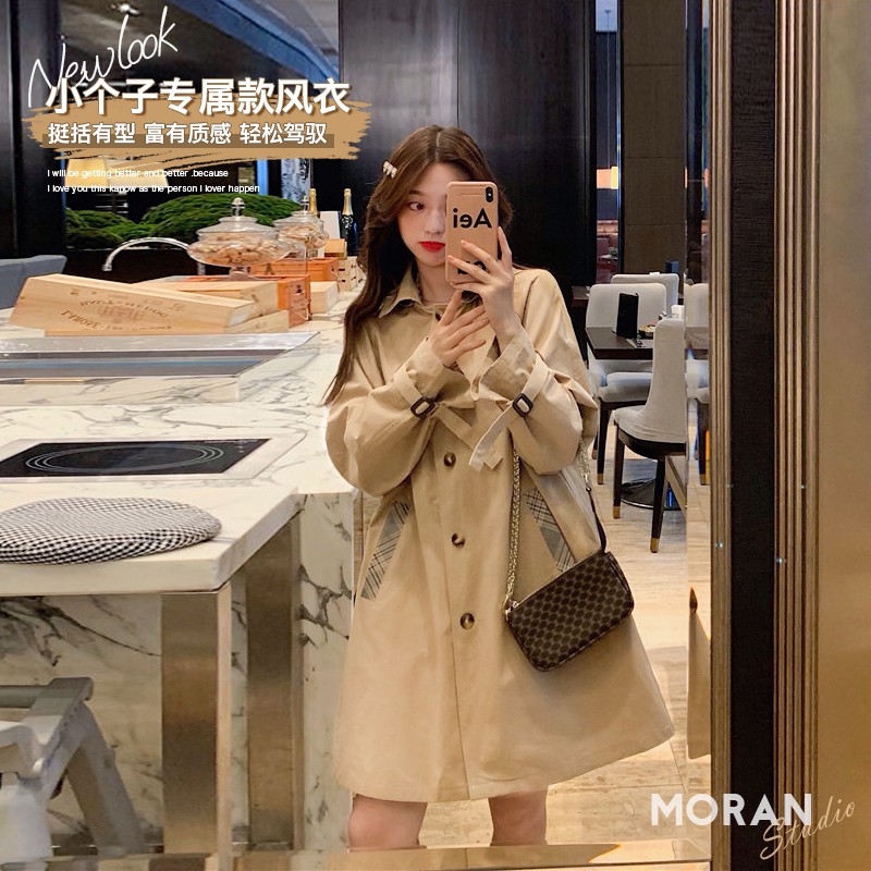 (ORDER) Áo khoác nữ Mangto có mũ dáng lửng MORAN cổ bẻ búp bê điệu đà Hàn Quốc