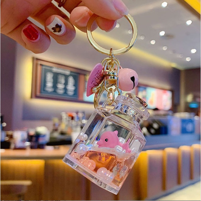 Móc Khóa Cao Cấp Hình Hủ Nước Trong Cute phụ kiện Túi Xách dễ thương -Minkey