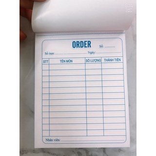 Quyển Order 60 trang 2 liên Cácbon - HOKAMI STORE