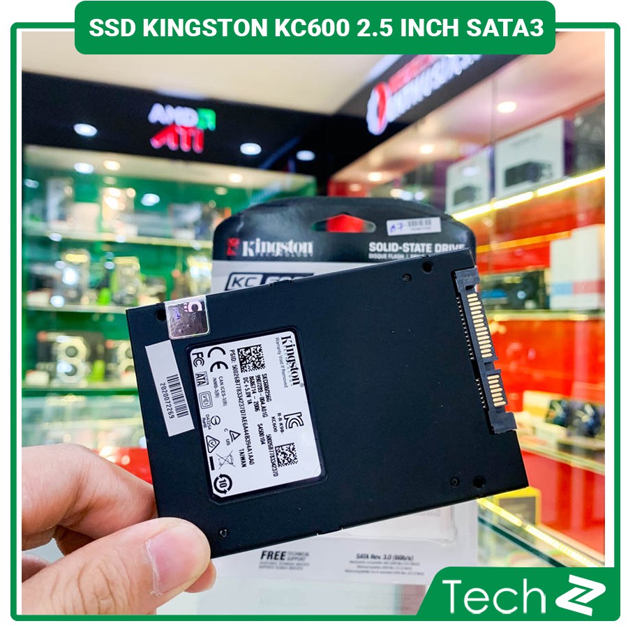 Ổ cứng SSD Kingston KC600 265GB + 512GB + 1024GB  2.5 inch SATA3 (Đọc 550MB/s - Ghi 520MB/s)