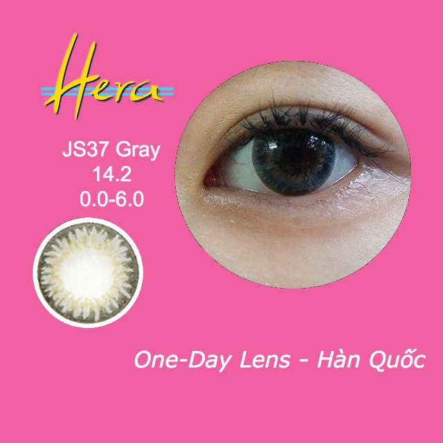 Kính Áp Tròng 1 Ngày JS37 Gray - Lens Cận 0.0-6.0