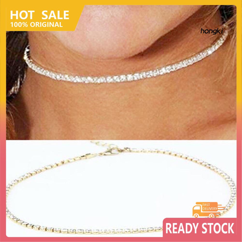 Vòng cổ choker đính đá lấp lánh thời trang dành cho nữ