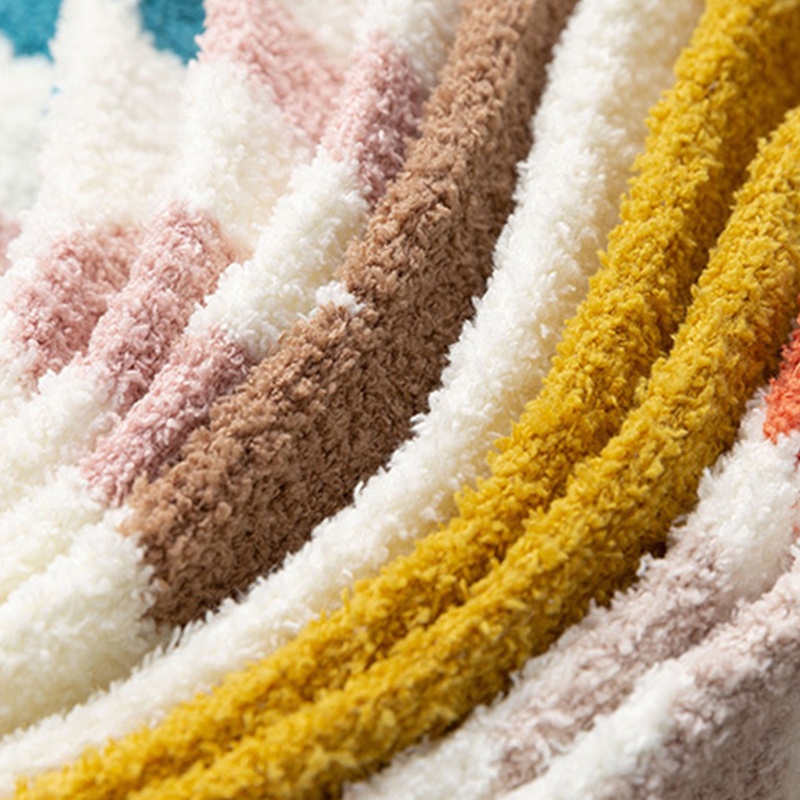 Youyo Vớ Nhung San Hô Họa Tiết Chân Mèo Hoạt Hình Giữ Ấm Mùa Đông