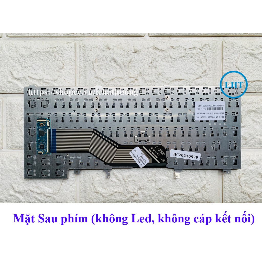 BÀN PHÍM LAPTOP DELL Latitude E6420 E6430 E5420 E5430 E6230 E6330 không đèn Led - không TrackPoint nút chuột giữa phím