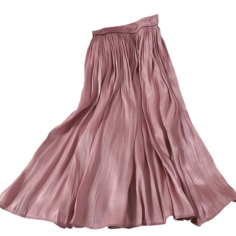 Chân váy satin màu bóng ngọc trai xòe, siêu nhẹ nhàng organza ( Có sẵn) | BigBuy360 - bigbuy360.vn