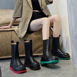 (ORDER) Giày boot ulzzang không khoá không dây Bốt Martin Cổ SIÊU CAO Đế Dày có màu Thời Trang Trẻ Trung Cá Tính