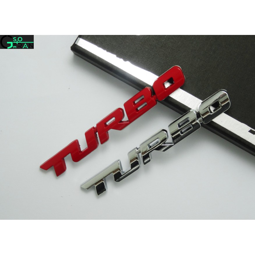 TEM DECAL CHỮ NỔI 3D TURBO