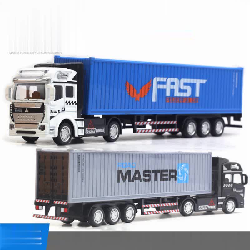 Xe Mô hình ô tô Container Đầu Kéo Đồ Chơi Cỡ Lớn Bằng Kim Loại Sắt Giá Rẻ Cho Bé Tỷ Lệ 1:48