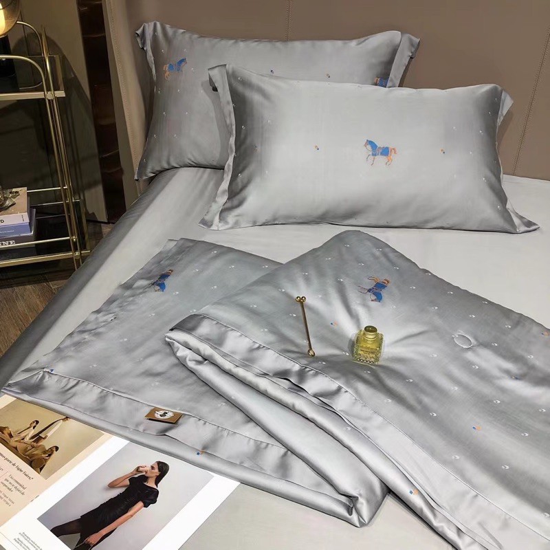 Tencel Oganic 80s Bộ chăn trần bông tơ tằm Hermes cực sang chảnh