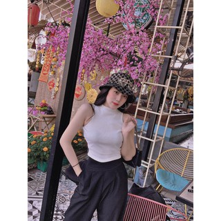 [HìnhThật]Áo Thun Gân Ba lỗ Croptop