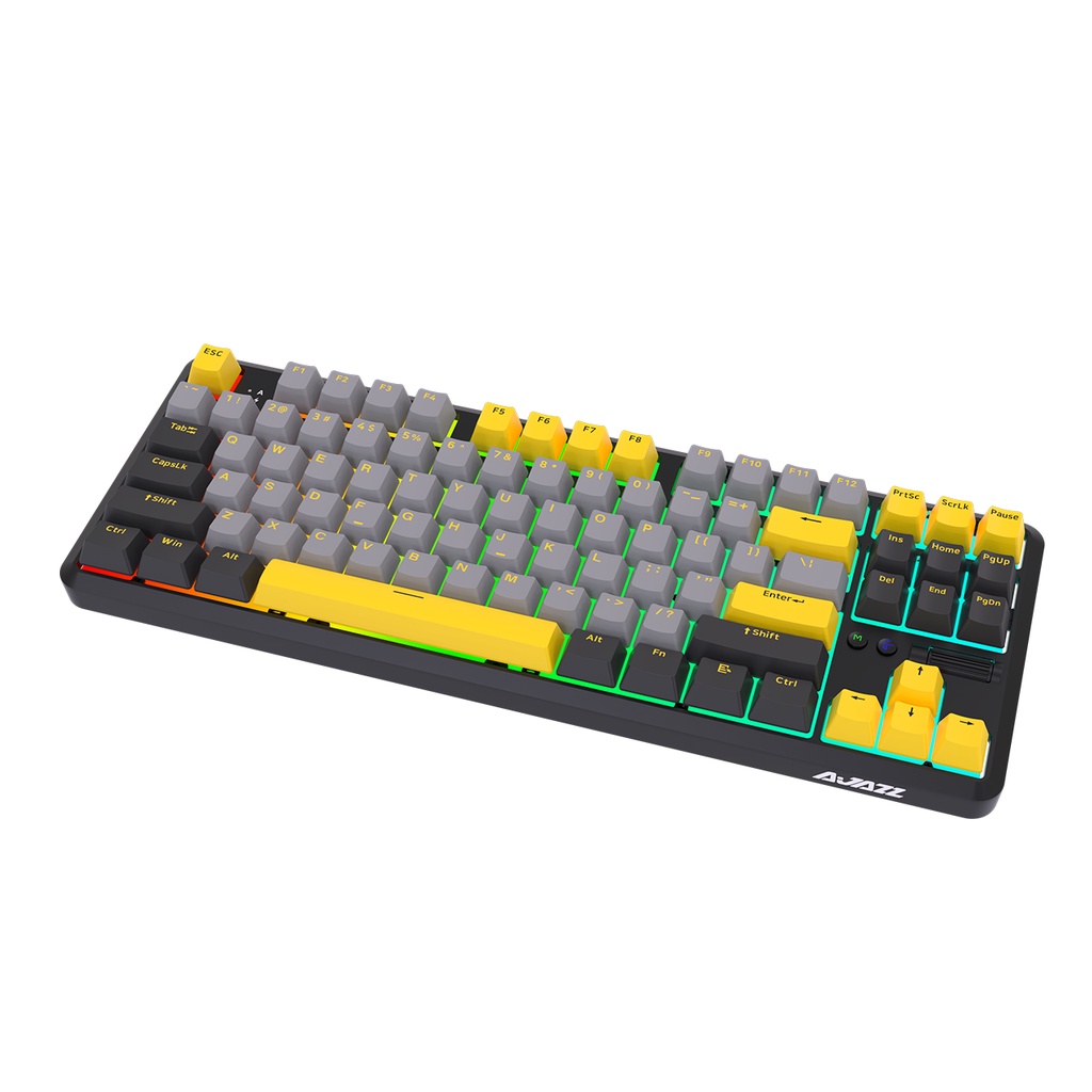 Bàn Phím Ajazz K870T Pro Hotswap Led RGB 3 Mode kết nối Bluetooth 5.0/2.4G/Loại C Có Dây Cơ Chơi Game Win/MacOS/IOS