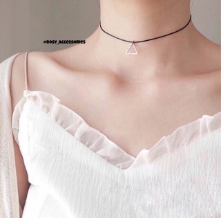 ROSY - CHOKER DA PHỐI MẶT HÌNH HỌC (ẢNH THẬT Ở SAU!!!!)