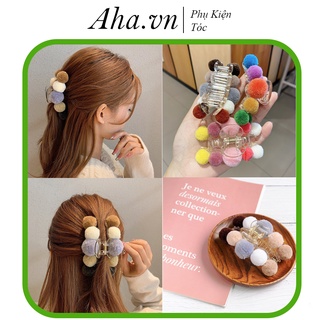 Kẹp tóc nữ càng cua đính bông họa tiết màu sắc xinh xắn
