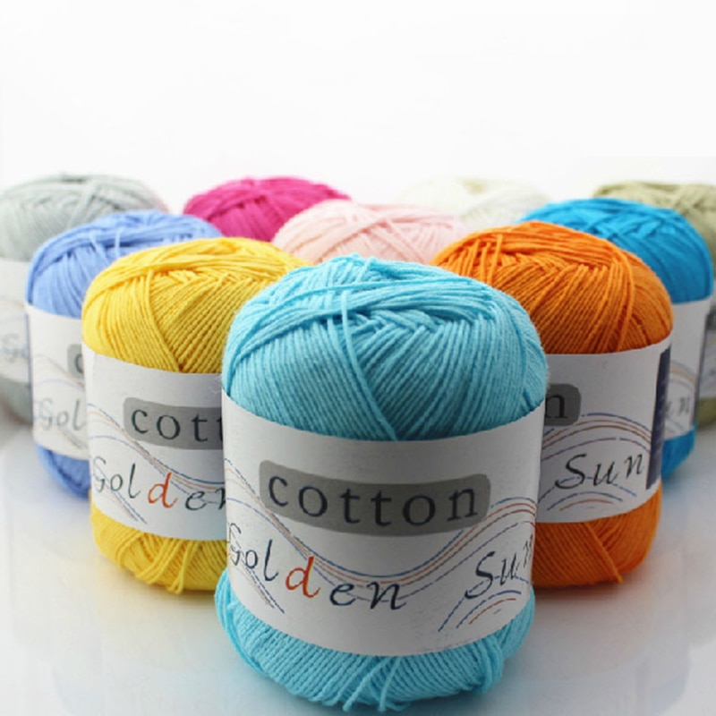 Cuộn len cotton sữa mềm mại 50g chuyên dụng đan áo quần thủ công