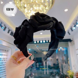 Bờm tóc kết hoa hồng lụa