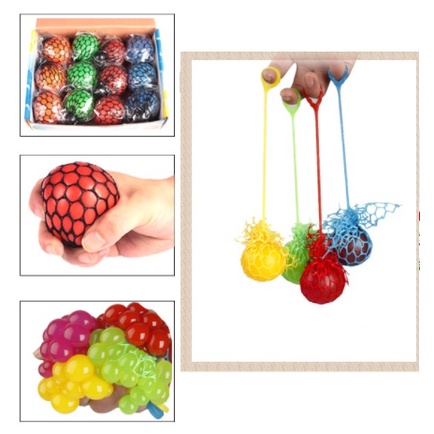 Bóng Lưới Bóp kim tuyến DCB5 Mesh Squishy Ball Xả Stress trứng lưới