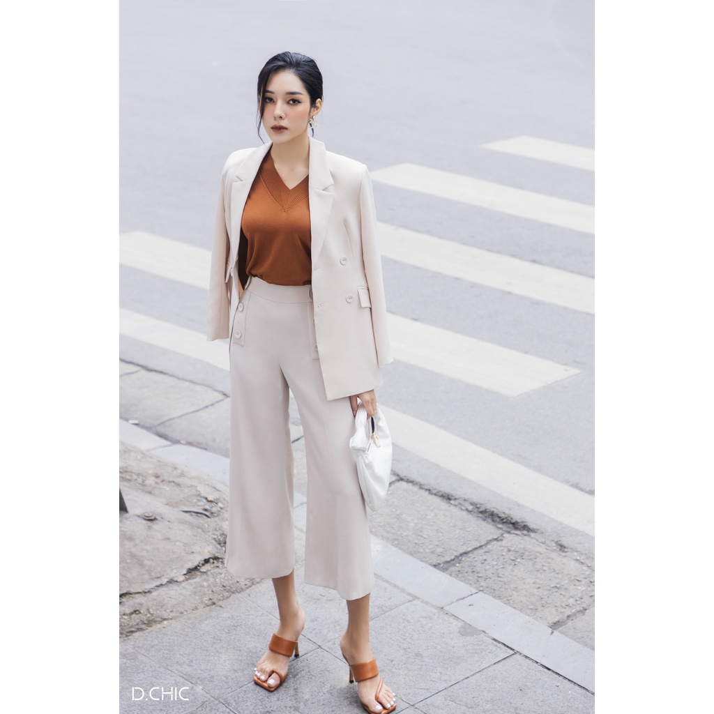 QUẦN CULLOTES CÓ CẠP ĐÍNH CÚC TRANG TRÍ D.CHIC MS: 482524