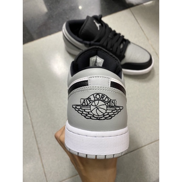 [Bao chính hãng trọn đời]Giày Jordan 1s màu xám Smoke Grey V4 Shadow cổ thấp mã 553558-052