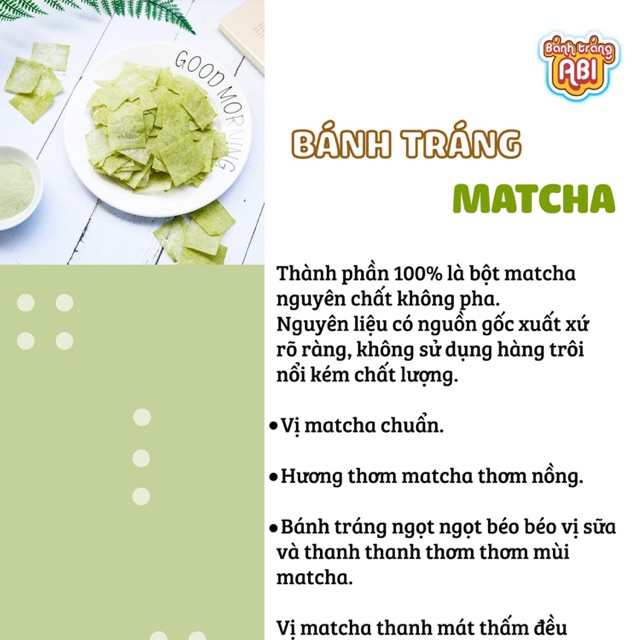 Bánh tráng abi matcha