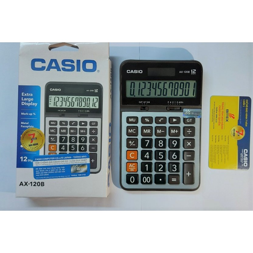 Máy tính Casio dòng văn phòng AX-120B chính hãng