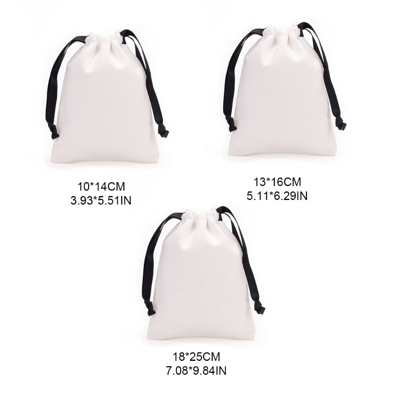Túi Dây Rút Chất Liệu Cotton Dùng Để Đựng Trang Sức / Kẹo Giáng Sinh Có Thể Tái Sử Dụng