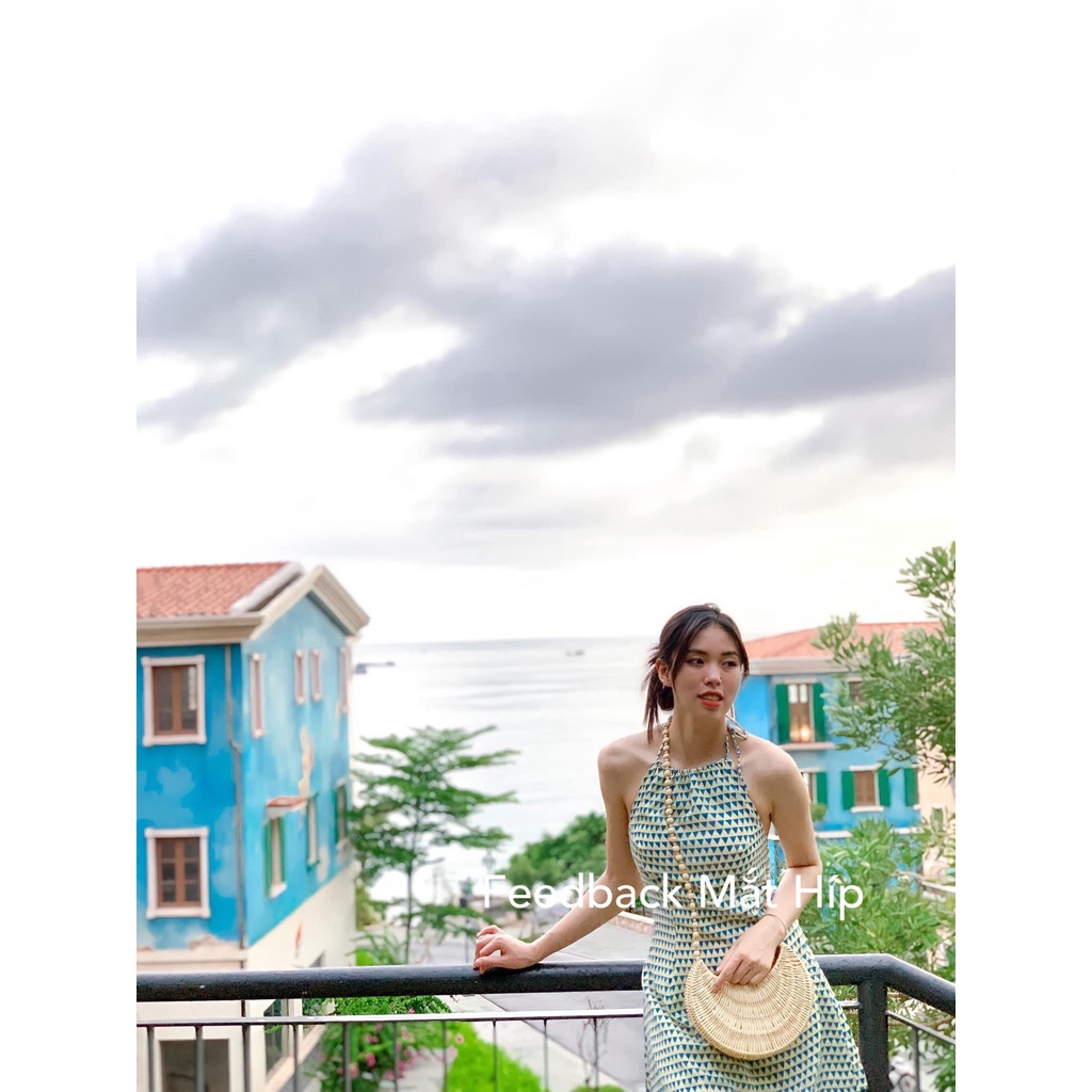 Kho sản xuất bán sỉ túi mây hình mặt trăng dây đeo chéo hạt gỗ siêu độc lạ Vintage