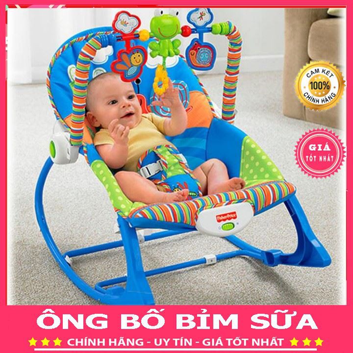 Ghế rung nằm ăn dặm cho bé Fisher Price - Ông Bố Bỉm Sữa