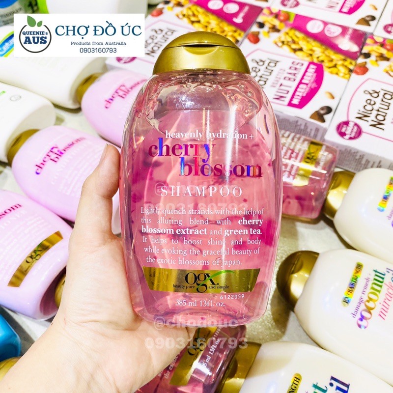 Combo Dầu gội - xả OGX 385ml - Coconut Miracle - Cherry Blossom - Argan Oil - nhập Úc 🇦🇺